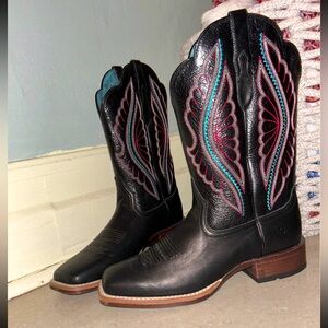 Ariat Ladies Primetime True Black Square Toe Boots